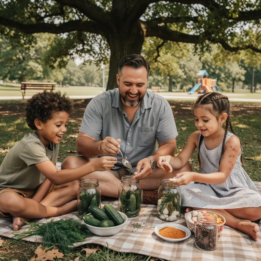 Veselý workshop o fermentaci s účastníky při práci