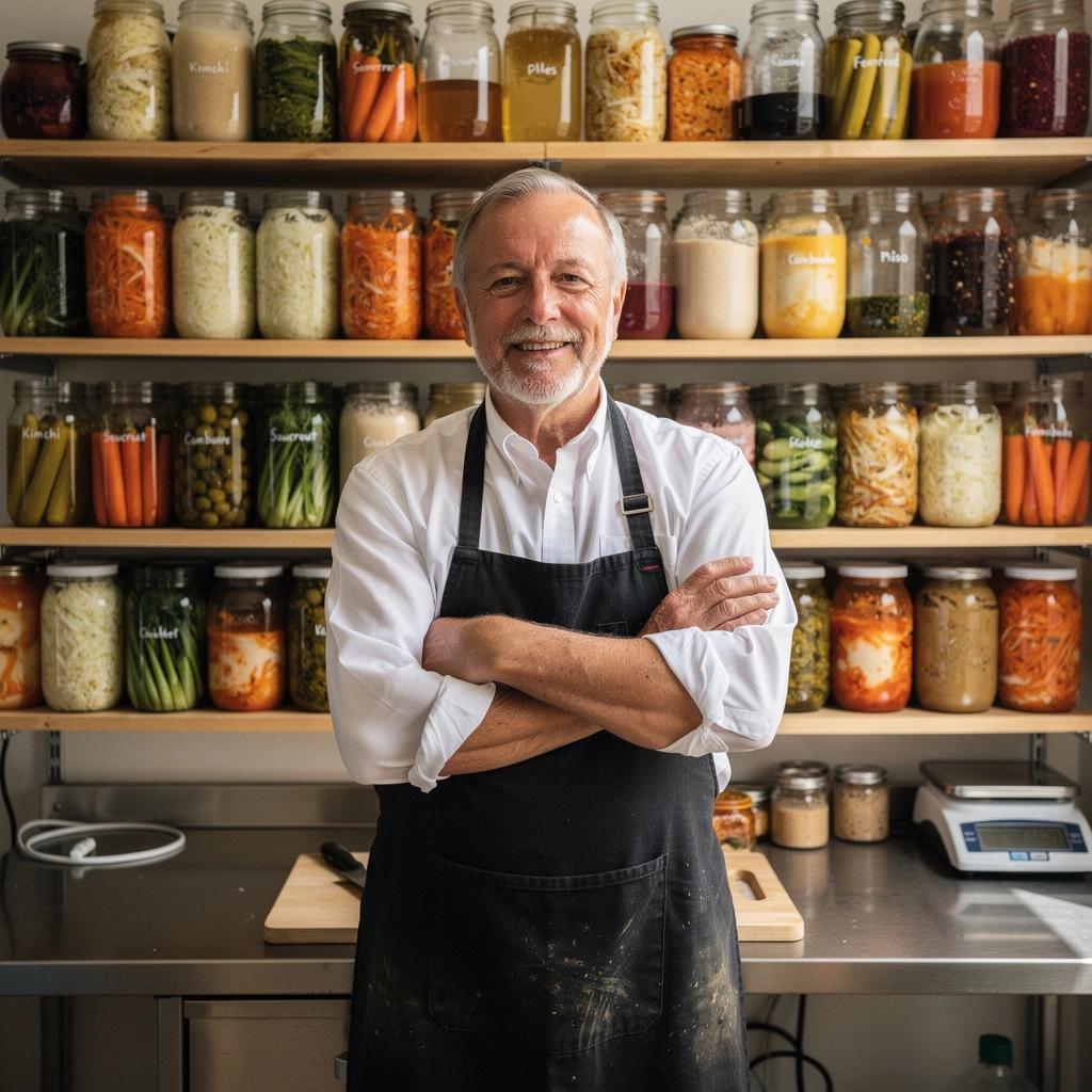 Sklenice s hotovým kysaným zelím na stole